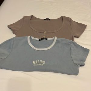 2 Brandy Melville crop tops